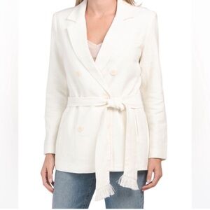 House of Harlow 1960 Double Breasted Belted Blazer Size Large